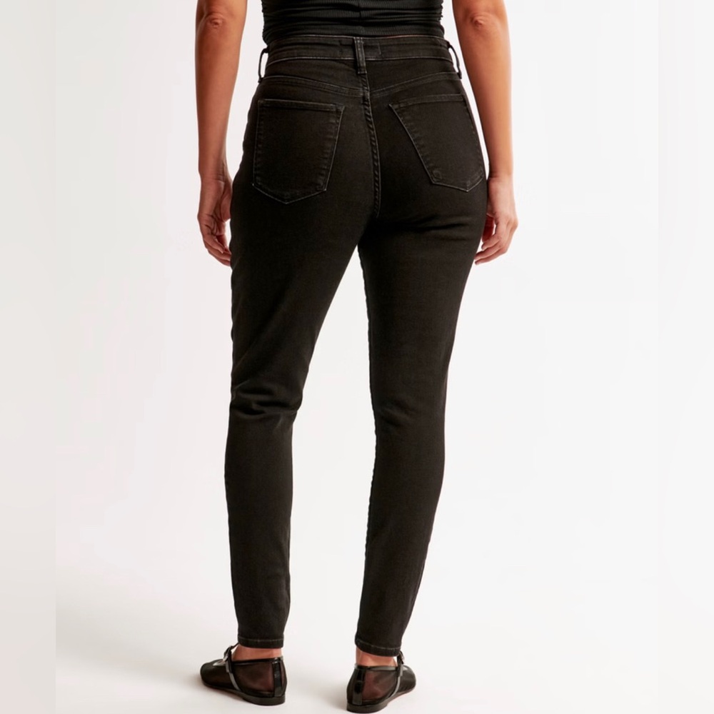 Abercrombie & Fitch Women's High Rise Super Skinny Ankle Black Skinny Jeans 29 - Picture 2 of 5